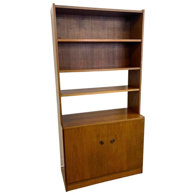 Vintage Mid Century Modern Van Pelt Belgian Cabinet Bookcase Hutch. For Sale In Seattle - Image 6 of 11
