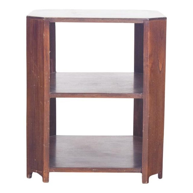 Brown Art Deco Side Table in Walnut, 1920s For Sale - Image 8 of 8