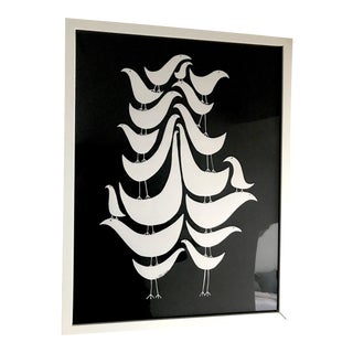 Wayne Pate Limited Edition Black and White Flock Poster Print For Sale