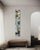 Textile Christiane Corcelle "Whispers of the Forest 5" Mixed Media on Canvas, Tall Narrow Abstract Painting in Sage, Aqua and Black, 2024 For Sale - Image 7 of 9