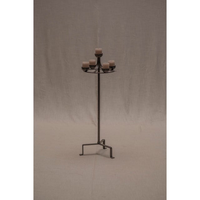 Mid-Century French Patinated Metal Floor Torch, 1960s For Sale - Image 13 of 13