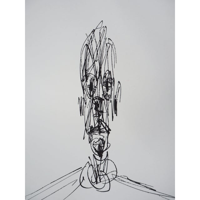 After Alberto Giacometti, Bust of a Man, Lithograph For Sale - Image 4 of 6