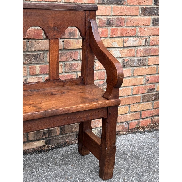 This is an amazing early 19th century French Hall bench probably was in a chapel. It came out of the south of France the...