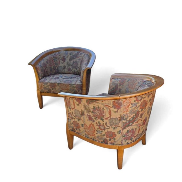 Vintage Chairs with Floral Fabric, 1980s, Set of 2 For Sale - Image 12 of 14