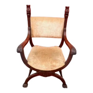 1930s Italian Renaissance Style 'Savonarola' Armchair