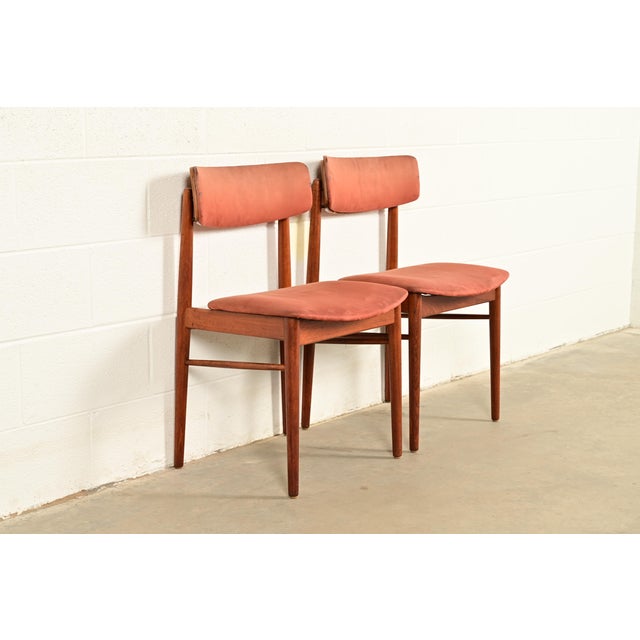 Finn Juhl Style Danish Modern Sculpted Teak Side Chairs or Dining Chairs, Pair For Sale - Image 14 of 14
