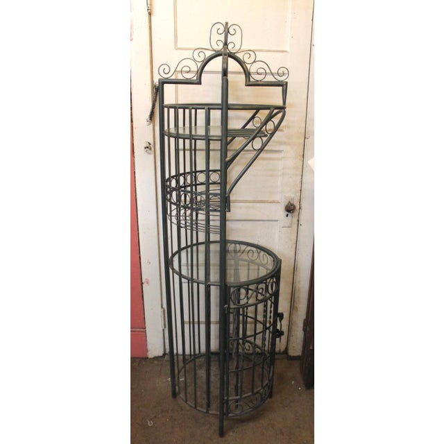 American Antique Style Iron Wine Cabinet For Sale - Image 3 of 6