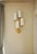 Contemporary Elevation 4 Wall Sconces in Patinated Gold Metal and White Shades by Aymeric Lefort, Set of 2 For Sale - Image 3 of 18
