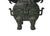 Sculpture Materials Green Bronze-Ware Ram Ox Ding Archaic Zoomorphic Ritual Vessel Display For Sale - Image 7 of 11