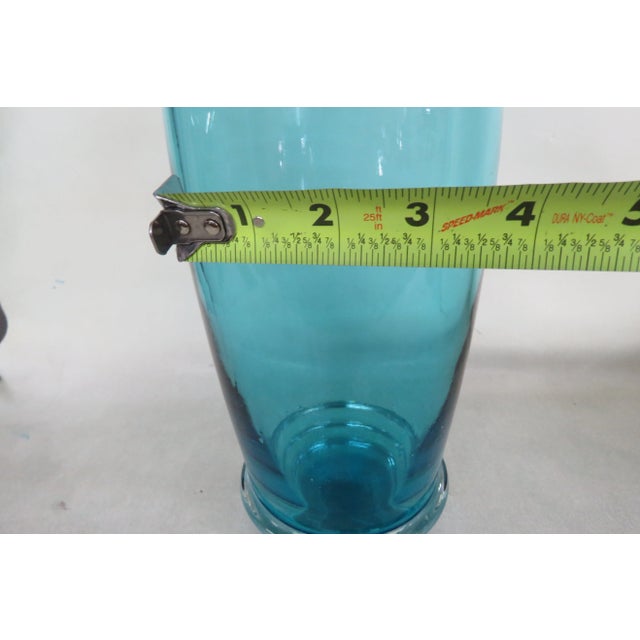 Blue Marquis by Waterford Crystal Blue 16 Inches Mid Century Tall Vase For Sale - Image 8 of 12