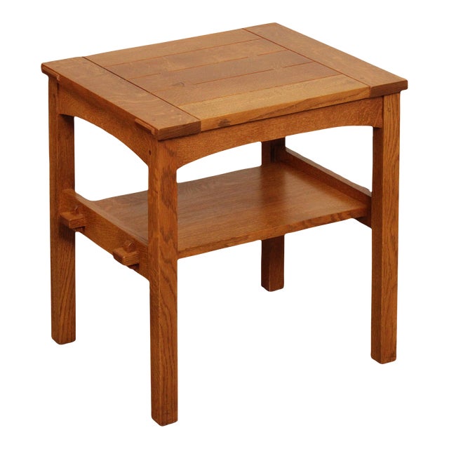 1990s Stickley Mission Collection Oak Butterfly Top End Table Chairish