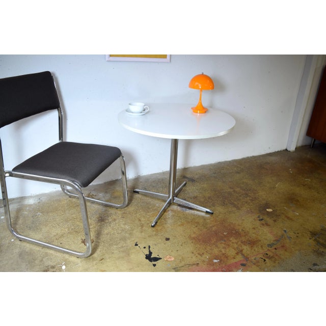 Silver Vintage Space Age Chrome Side Table, 1970s For Sale - Image 8 of 9