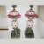 White & Cranberry Glass Bohemian Lamps - a Pair For Sale - Image 4 of 8