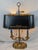 Wildwood Vintage Brass Bouillotte Style Two-Light Table Lamp With Black Tole Shade and Gilt Decoration For Sale - Image 15 of 18