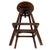 Antique 1910s 30" Tall Industrial Architect's Draftsman Stool - Adjustable Wood & Cast Iron Swivel Seat For Sale - Image 17 of 18