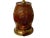 A 19th century English Redware jug made into a lamp with its wooden spigot and custom gold gilt wooden base.