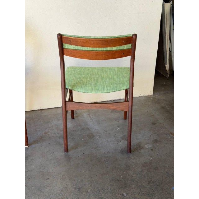 1960s Set of 4 Danish Teak Dining Chairs in Style of Erik Buch Mid Century Modern For Sale In Los Angeles - Image 6 of 10