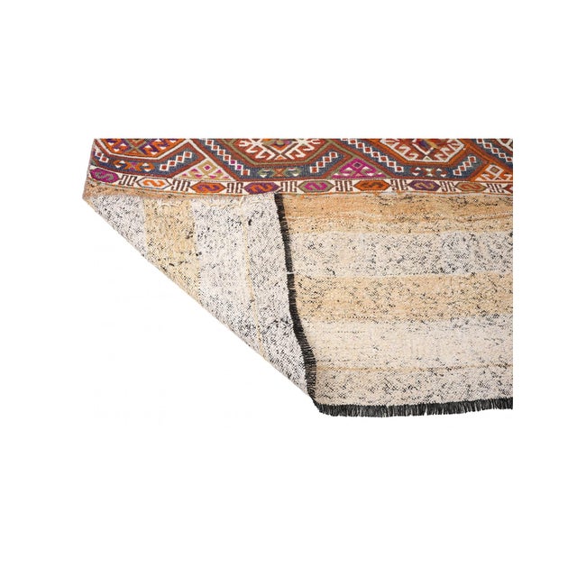 1960s Vintage Decorative Turkish Kilim Rug - 4`1″ X 5`3″ For Sale - Image 5 of 6