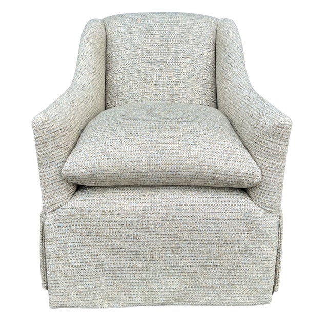 2020s Lee Industries Transitional Swivel Chair For Sale - Image 5 of 9