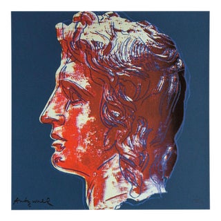 1986 Carnegie Museum of Art After Andy Warhol "Alexander the Great" Lithograph With Blue Background For Sale