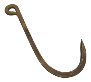 Large Size Early 19th Century Hand Wrought Iron Barn Hook