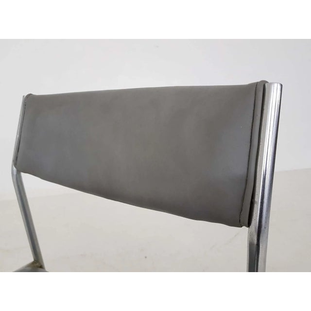 Gray Vintage Dining Chairs in the Style of Martin Visser, Set of 4 For Sale - Image 8 of 9