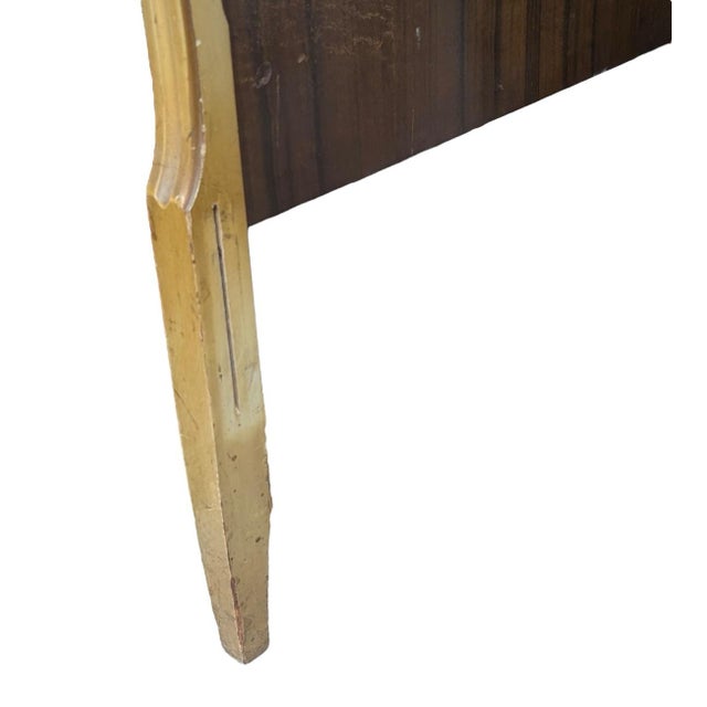 Burnt Umber Early 20th Century Romweber French Provincial Louis XV Flame Mahogany and Parcel Painted Bed Frame For Sale - Image 8 of 10