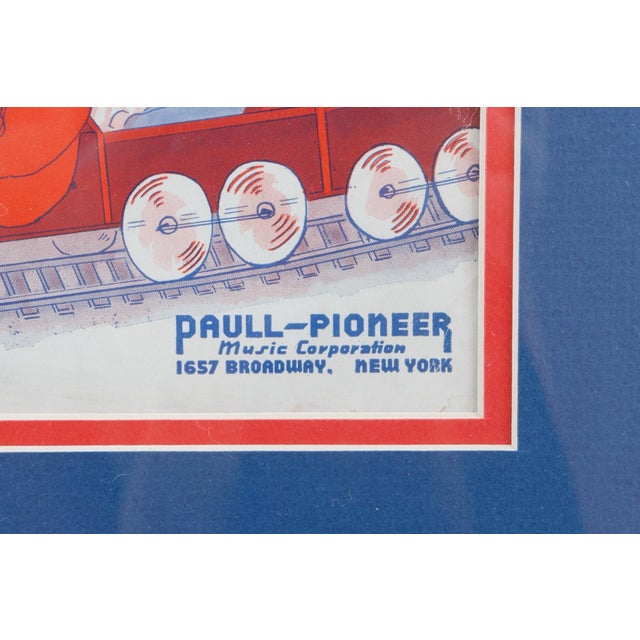 Wood 1939 Framed All Aboard for Santa Claus Sheet Music For Sale - Image 7 of 9