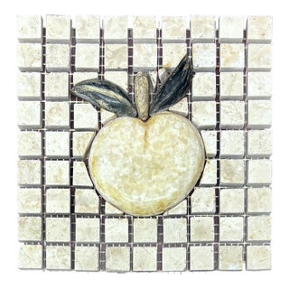 Botticino Marble / Rosa Crystal Marble / Verde Saltan Marble / Café Brissac Limestone Polished Peach Decorative Mosaic For Sale
