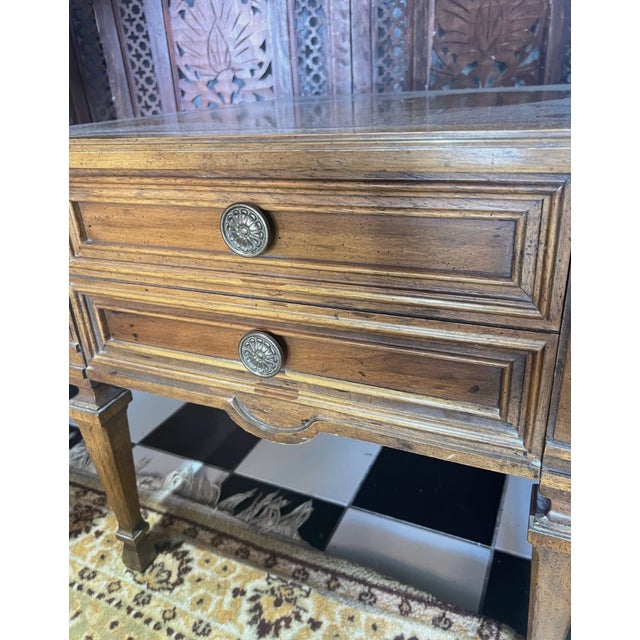 Wood Mid Century Drexel Francesca Side Table Nightstand For Sale - Image 7 of 10