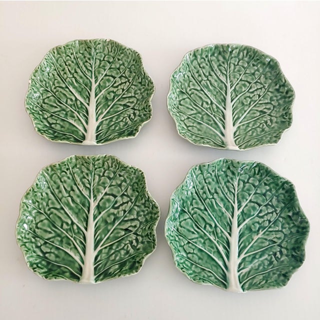 Bordello Pinheiro Green Cabbage Salad Plates Set of 4 Chairish