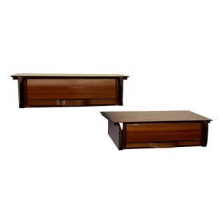 Vintage Wall Mounted Bedside Tables, 1950s, Set of 2 For Sale