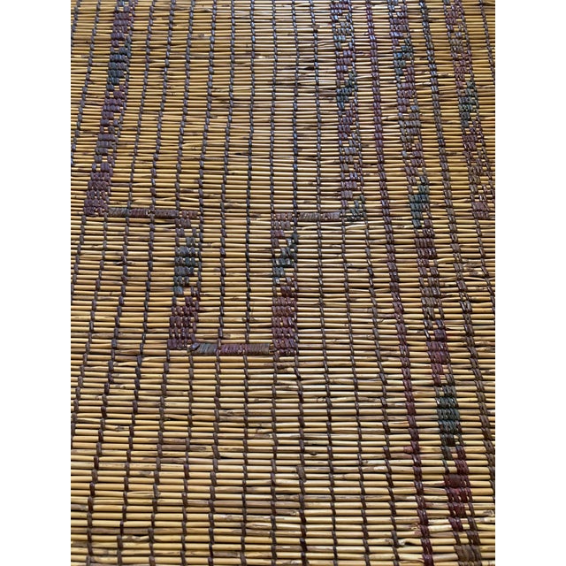 1990s Tuareg Rug in Plant Fibers and Leather, Mauritania, 1990s For Sale - Image 5 of 9