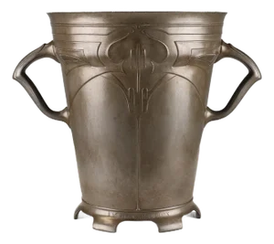 Art Nouveau Tin Champagne Cooler, Belgium, 1906