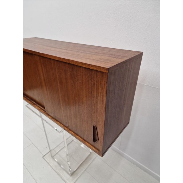 Large Mid-Century Modern Italian Modular Wall Unit in Teak, Black Lacquered Metal and Brass, 1960s For Sale - Image 15 of 18