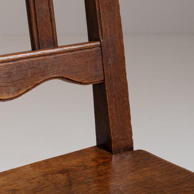 Renaissance Set of Six Early 20th Century French Chestnut Brown Renaissance Oak Dining Chairs For Sale - Image 3 of 15