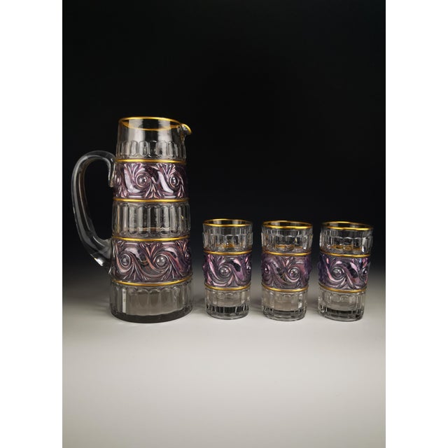 Baccarat Russian Pattern Orangeade Service from Baccarat, 1890s, Set of 8 For Sale - Image 4 of 14