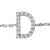 Contemporary 10K White Gold Diamond Accent "D" Initial Charm and Link Bracelet For Sale - Image 3 of 6