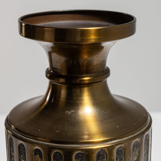 French Early 20th Century France Brass Vase For Sale - Image 3 of 15