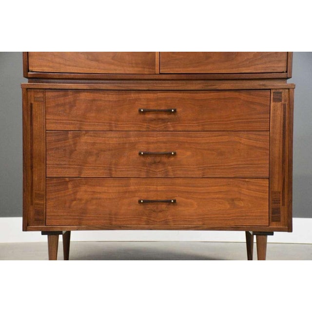 1960s Refinished Walnut Tall Dresser by Kroehler Furniture For Sale - Image 10 of 14