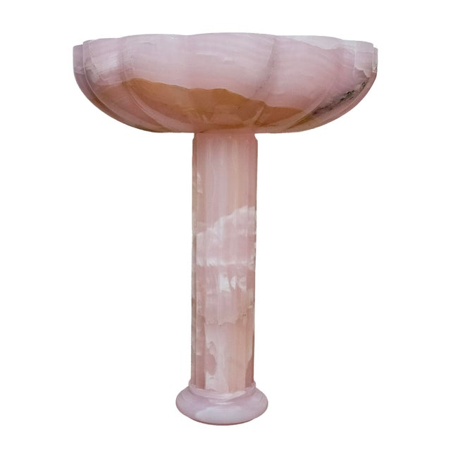 Pink Onyx Shell Pedestal