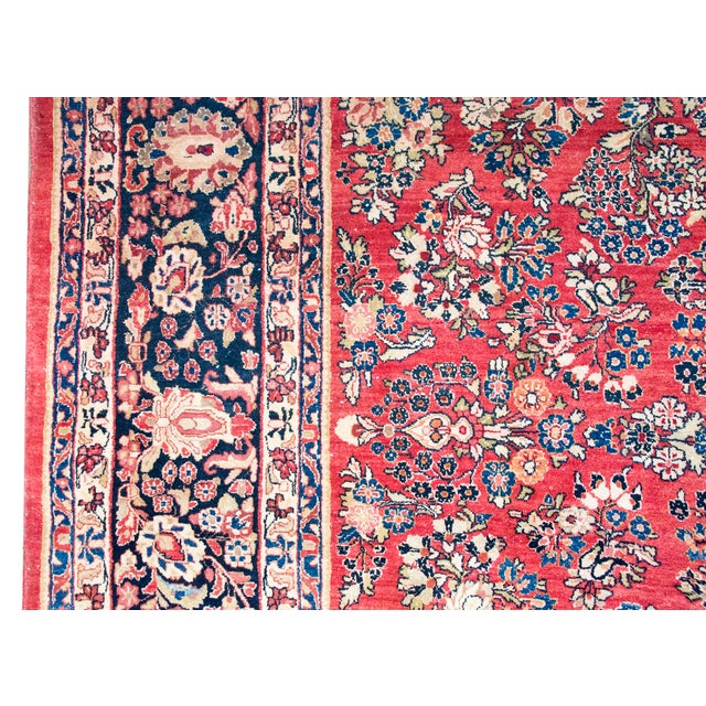 Early 20th Century Persian Sarouk Rug For Sale In Chicago - Image 6 of 15