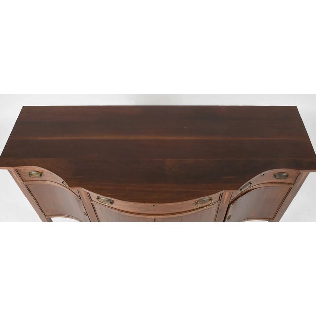 Late 19th Century Late 19th Century Federal Revival Inlaid Mahogany Sideboard With Serpentine Front For Sale - Image 5 of 11