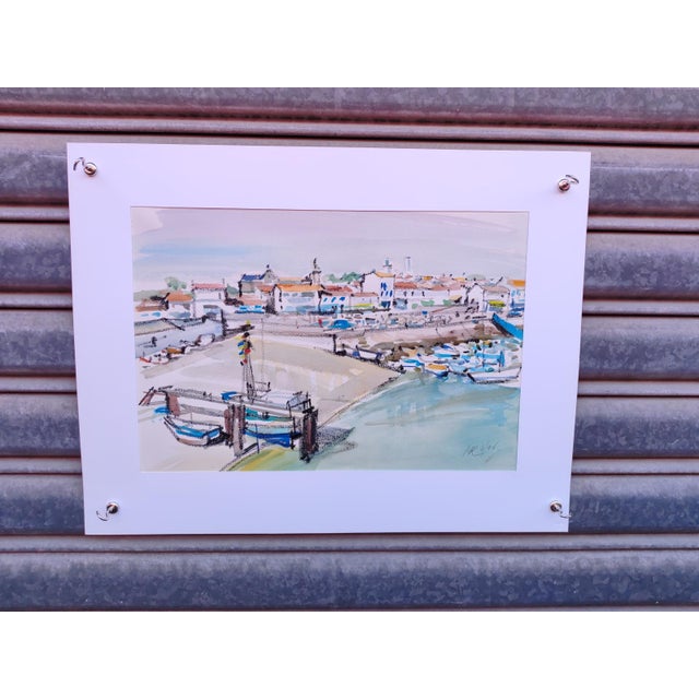 Michel Roubille, L'Ile d'Yeu, 1996, Watercolor For Sale - Image 6 of 6