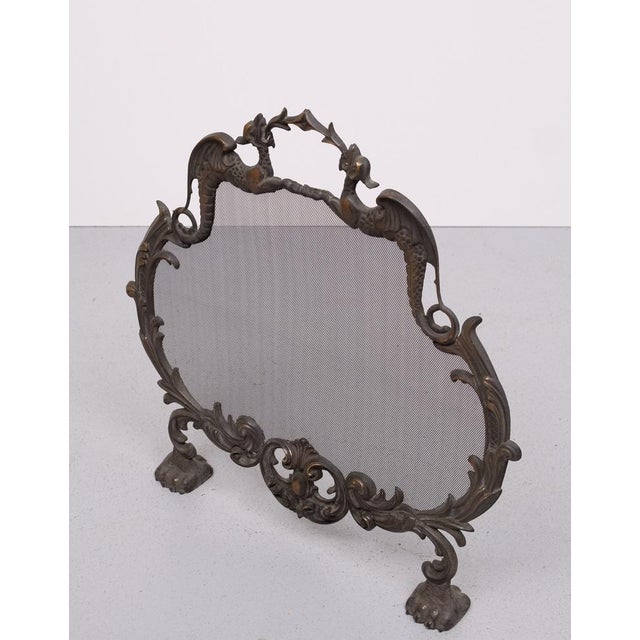 Goldenrod Antique Bronze Firescreen, England, 1880s For Sale - Image 8 of 10