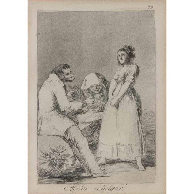 Francisco Goya, Mejor ed Holgar, Etching, 1855 For Sale - Image 3 of 3