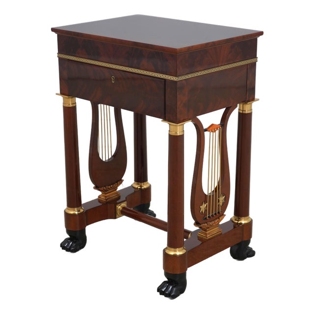 Kindel Neoclassical Mahogany Winterthur End Table For Sale