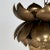 Chic vintage Feldman pendant or light fixture crafted in brass with four layers of etched stylized lotus leaves. We have...