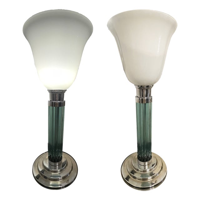 Large Art Deco Desk Lamp, 1940 For Sale