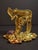 Vintage 1970s Copa Brazil Brutalist Hebrew Chai Brass & Amethyst Sculpture For Sale In Boston - Image 6 of 7